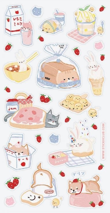 Stickii Stickervel - Kawaii Pet Picnic Top Merken Winkel